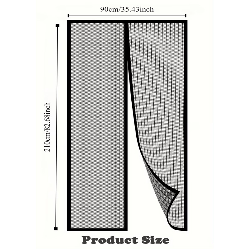 Magnetic Screen Door Curtain - Heavy-duty Insect-proof Mesh with Self-sealing Technology, Easy Installation Without Tools, Suitable for All Seasons, Ideal for Bedrooms and Living Rooms