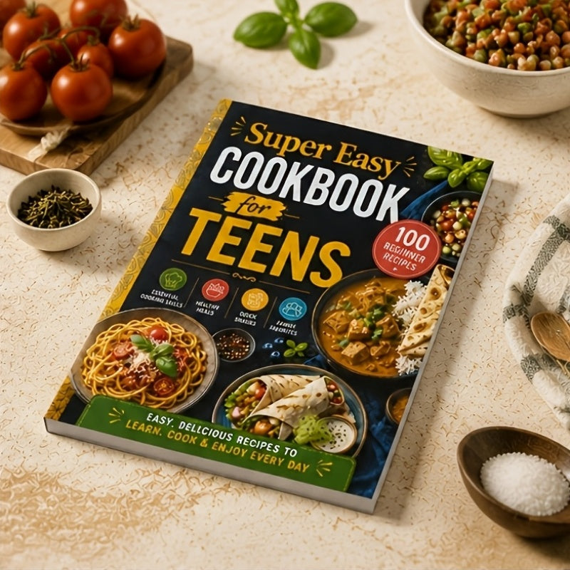 Super Easy Cookbook for Teens: 100 Beginner Recipes, Essential Cooking Skills, Healthy Meals, Quick Snacks, And Family Favorites