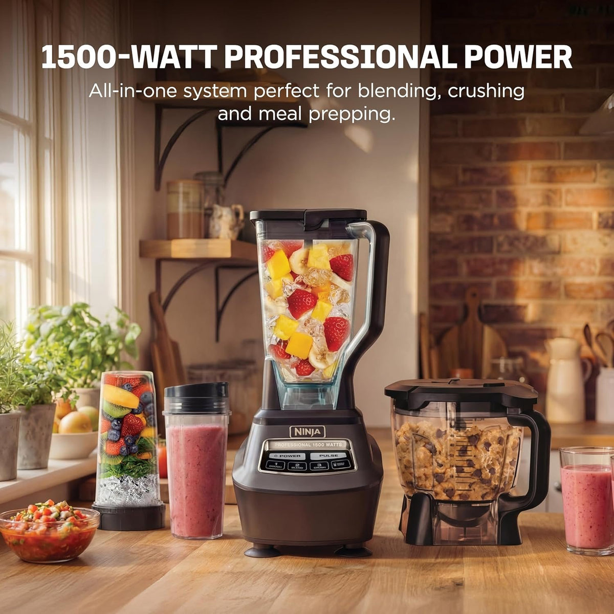 Ninja - Mega Kitchen System 72-Oz. Blender - Black