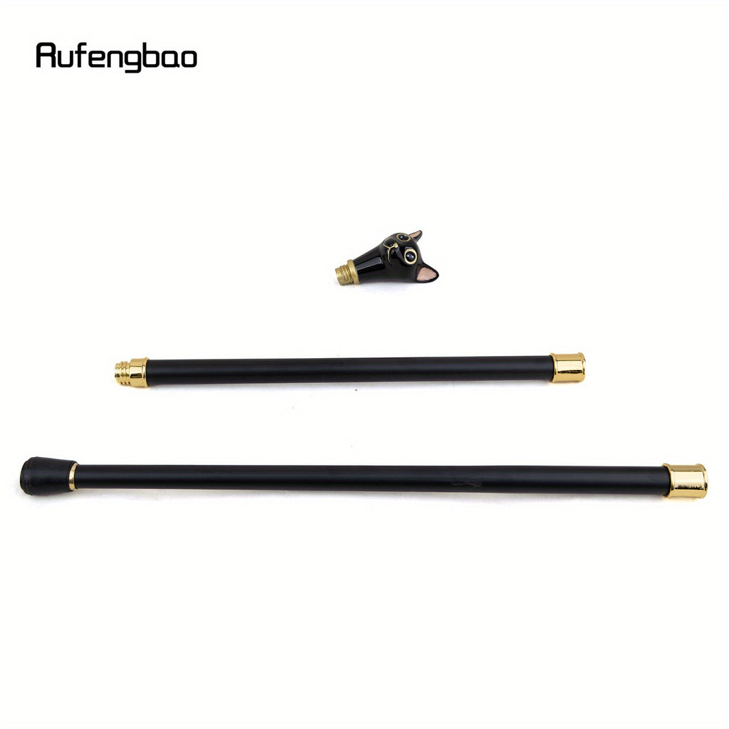 36.61inch Black Golden Cat Gentleman Kitten Wand Fashion Wand with Crosier Knob, for Cosplay & Party