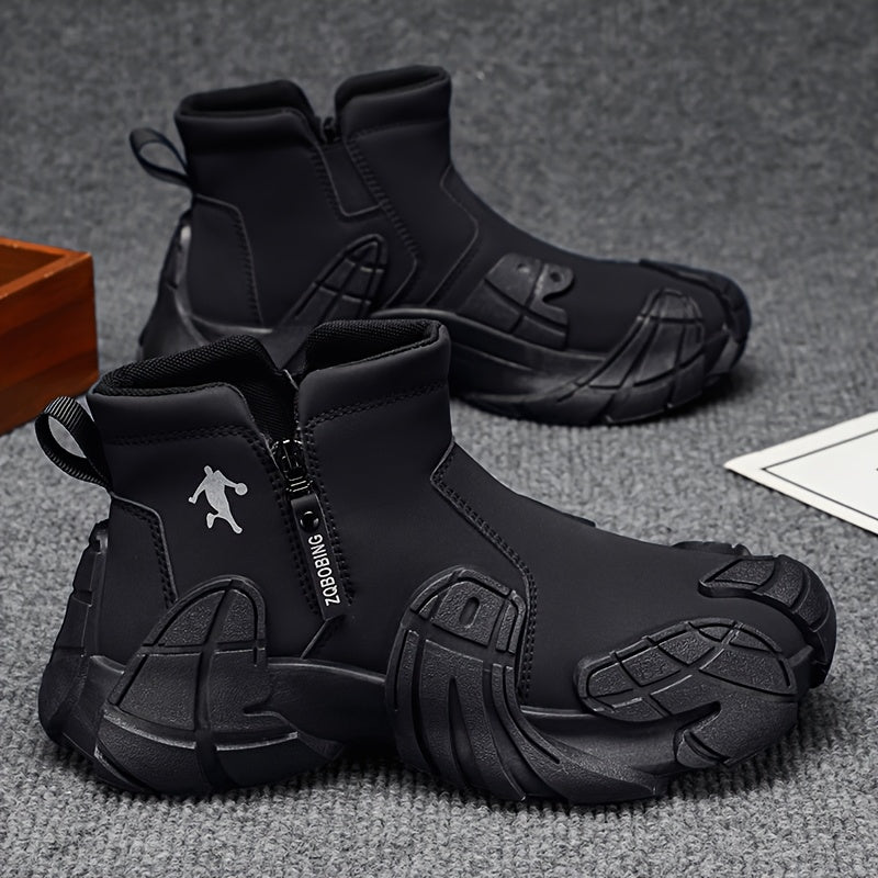 Men'S All-Season High-Top Casual Athletic Shoes, Comfortable Lining Breathable Lightweight Durable Strong Grip Outdoor Hiking Camping Mountaineering Street Multifunctional New Year Christmas Valentine'S Day Gift *77765