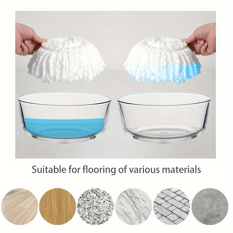 Rotating Mop Head, Rotating Mop Instead of Mop Head, Washable And Durable Mop Head Refill, Wet And Dry Cleaning, Dust Removal Mop Head, Easy Cleaning, Cleaning Supplies, Cleaning Additions, Back-To-School Supplies. Halloween Christmas Deep Cleaning