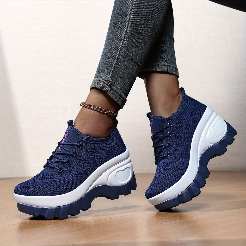 2026 New Spring Summer Style Women'S Shoes Casual Athletic Shoes Comfortable Daily Thick Sole Height Increasing Women Shoes, Sneakers