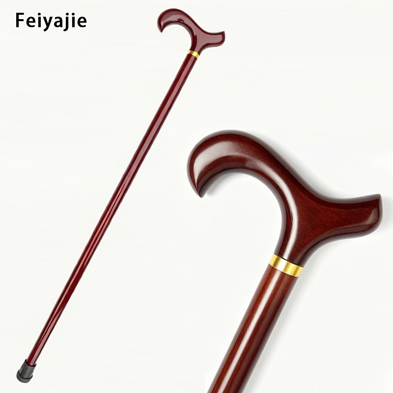 Feiyajie Beechwood Cane, Unisex, 37.4inch, with Handle and Non-Slip Base, Party Performance Prop, Cosplay Prop, Vintage Party, Stage Performance