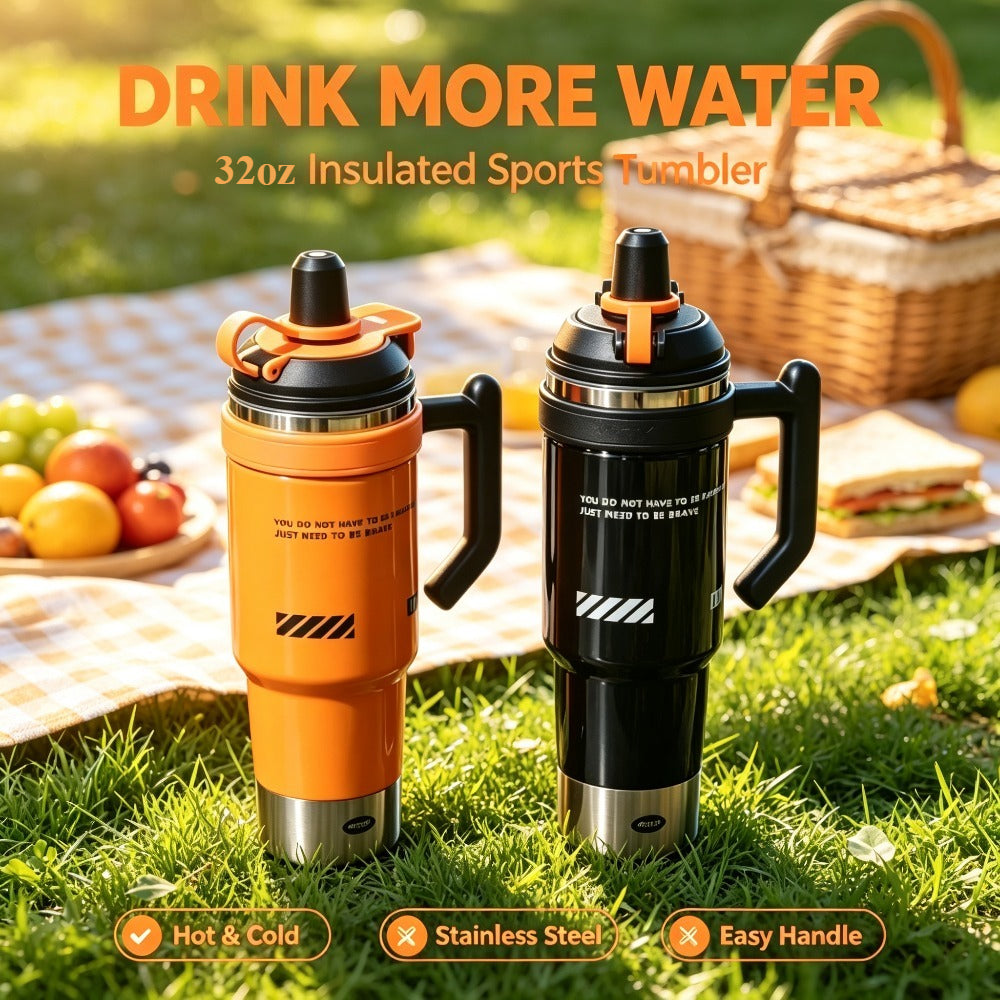 Large-capacity, Stylish Printed Insulated Tumbler with a 316 Stainless Steel Inner Liner for All-day Hot and Cold Retention. Features a Leak-proof Seal and Straw for Worry-free Portability. Suitable for Car Use, Camping, Fitness, and Home