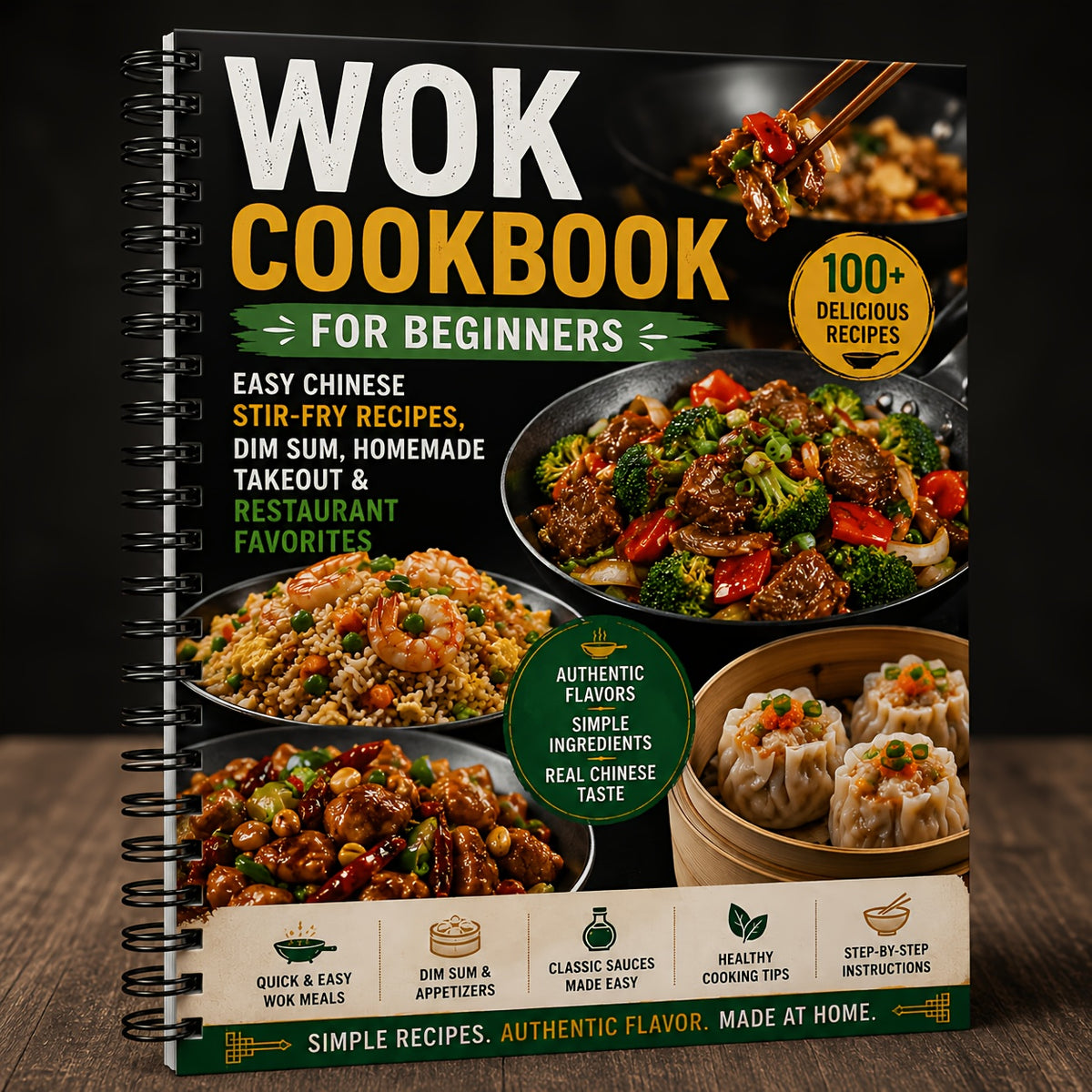 Wok Cookbook for Beginners | Easy Chinese Stir-Fry Recipes, Dim Sum, Homemade Takeout & Restaurant Favorites