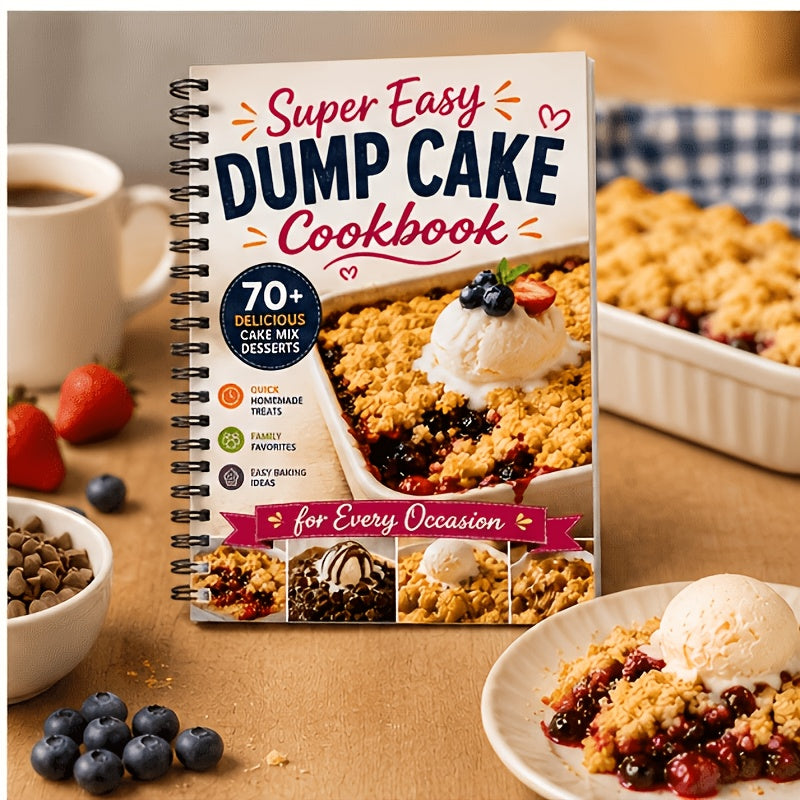 Super Easy Dump Cake Cookbook: 70+ Delicious Cake Mix Desserts, 5-Ingredient Recipes, Quick Homemade Treats, Family Favorites and Easy Baking Ideas for Every Occasion