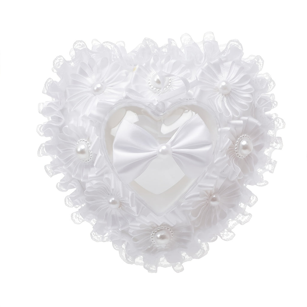 Wedding New Style Ring Holder Bride Wedding Heart Bow Ring Box