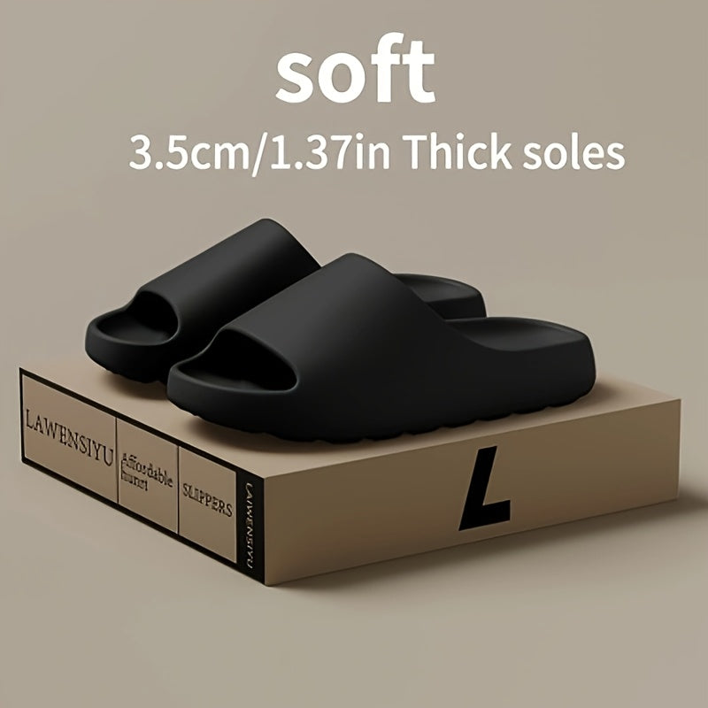 Unisex Soft Slippers, Comfortable Indoor/Outdoor Slides, Non-Slip Tread Design, Fashionable Footwear