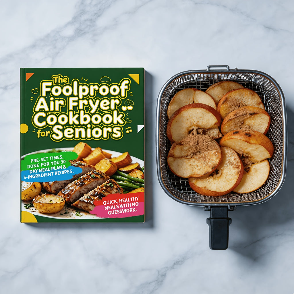 The Foolproof Air Fryer Cookbook for Seniors: Pre-Set Times, Done-for-You 30-Day Meal Plan & 5-Ingredient Recipes. Quick, Healthy Meals with No Guesswork.