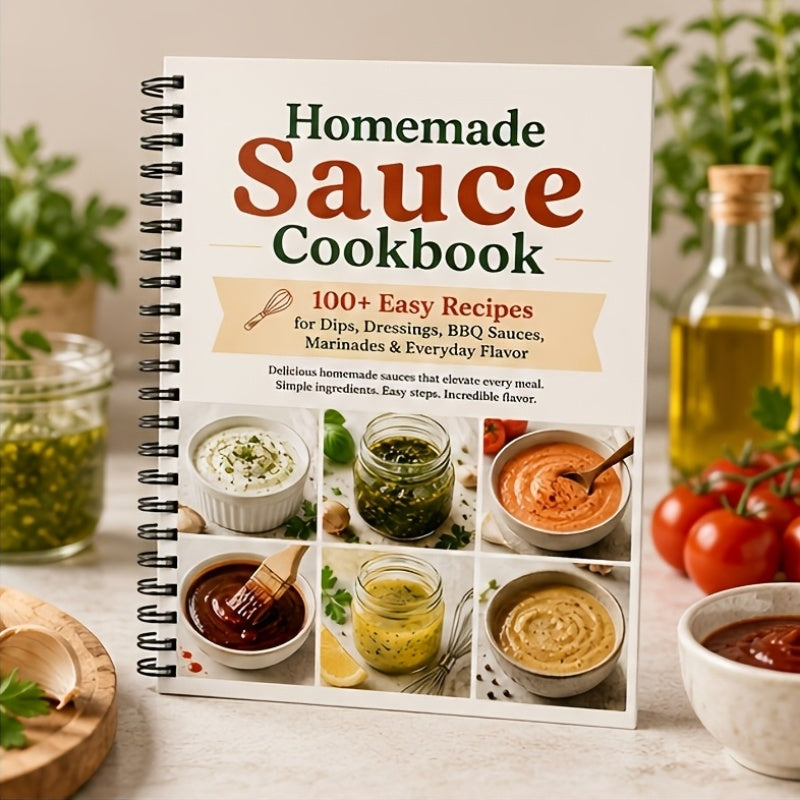 Homemade Sauce Cookbook |100+ Easy Recipes for Dips, Dressings, BBQ Sauces, Marinades & Everyday Flavor