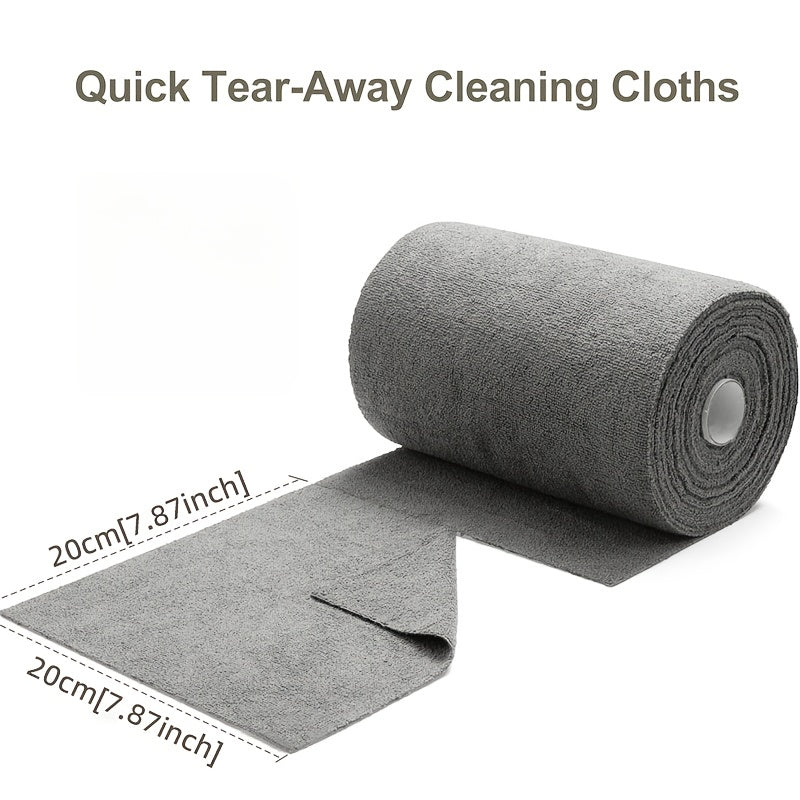100pcs Extra Large Roll-Up Dish Towels, Tear-Off Microfiber Towels, Kitchen Towels, Convenient And Easy to Use, Reusable, Washable, No Water Marks, Super Absorbent Cloth, Suitable for Cars, Home, Garage, Or Store, Christmas Gift