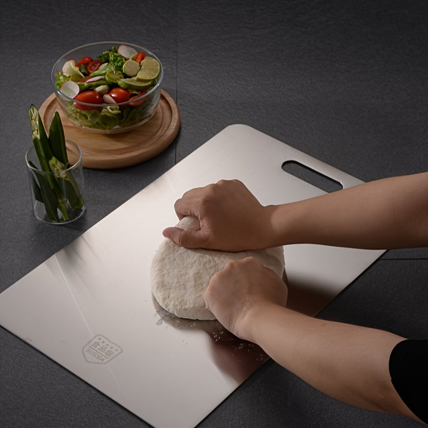 2026 Premium Cutting Board - Double-Sided, Stainless Steel Material for Kitchen Catering, Cost-Effective Model, Suitable for Small Kitchens, Rvs, Small Households, Easy, Durable And Safe, Suitable for Vegetables, Fruits, Chicken And Beef