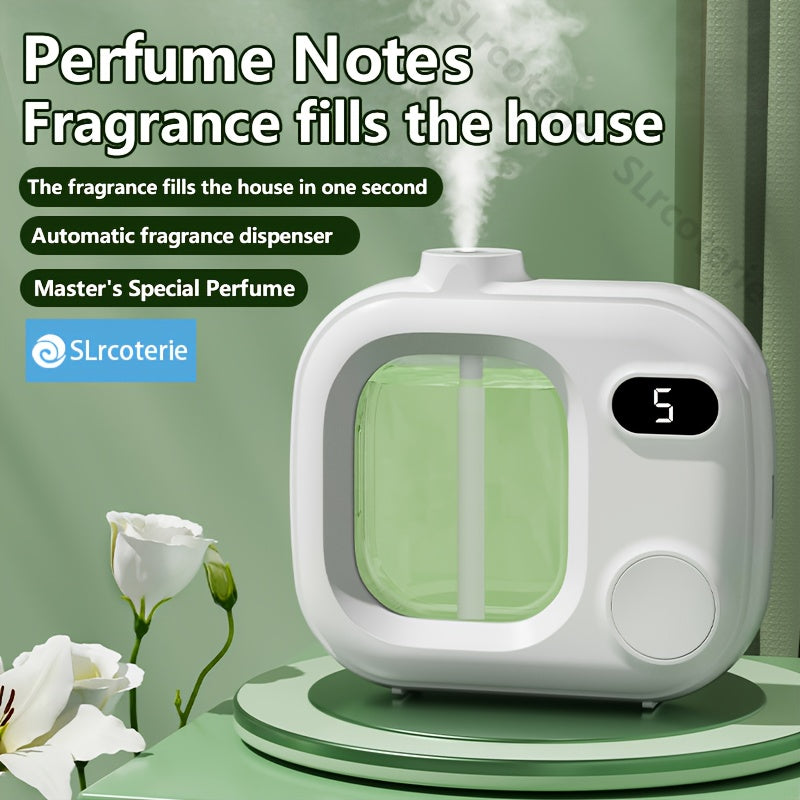 One-Button Switch, Five-Speed Adjustable Smart Aromatherapy Diffuser - Small Size, Suitable for Essential Oils/Perfumes, 500 Mah Rechargeable Battery, USB Charging, Indoor Air Freshener, Long-Lasting Home Fragrance