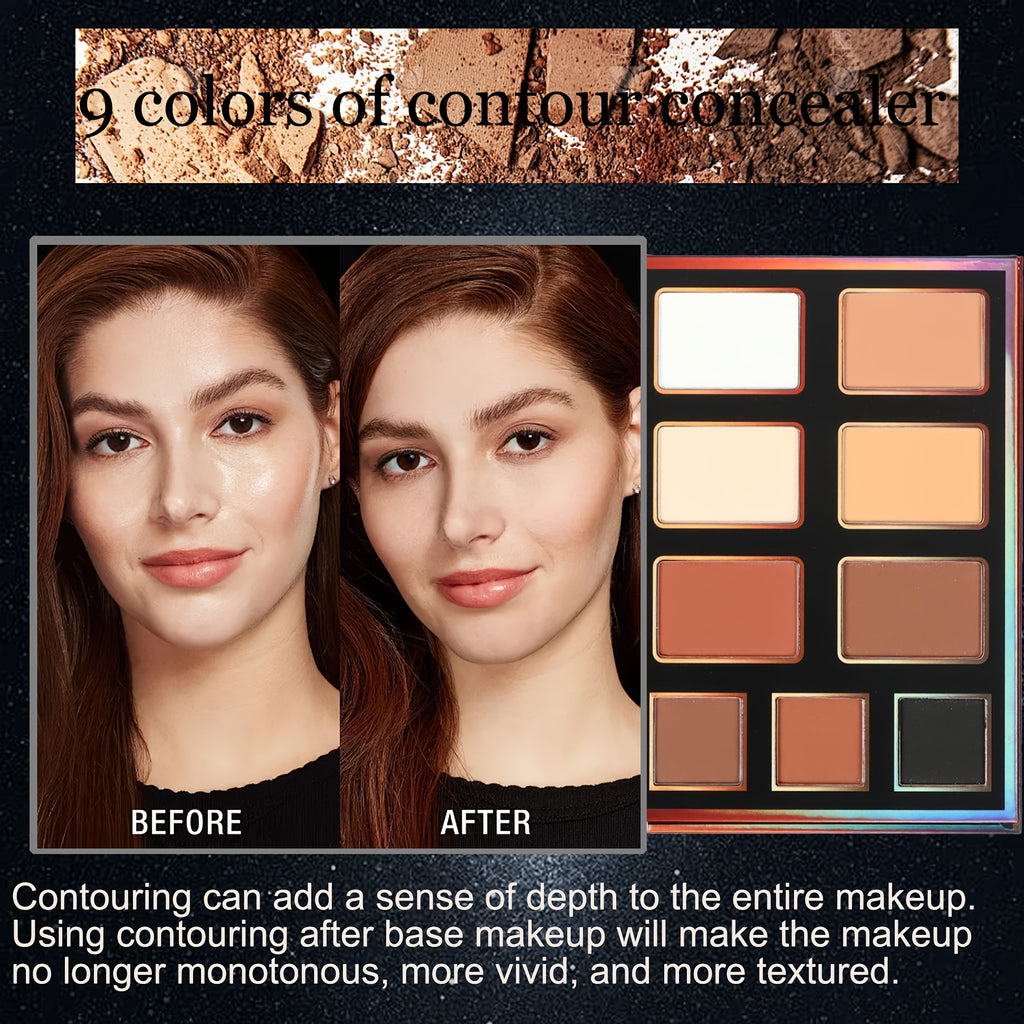 4-Page 55-Color Book-Style Makeup Palette, Including: 24 Shimmer & Matte Eyeshadows - 6 Lip Glosses - 9 Contour & Concealer Shades - 6 Highlighters with Iridescent Shimmer. Formulated with Plant-Derived Squalane. An Ideal Holiday Gift for Women