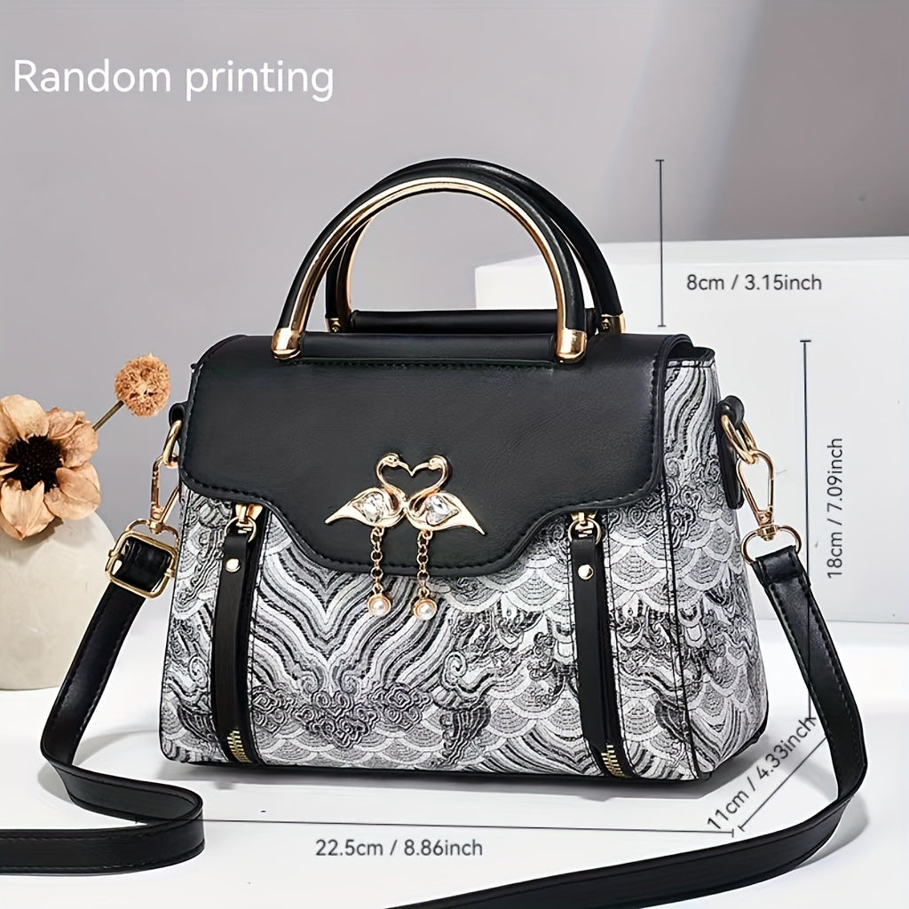 Premium Texture New Women'S Bag Light Luxury Fashion Printed Women'S Practical Handbag Internet Celebrity Trendy Mature Single Shoulder Bag Crossbody Bag