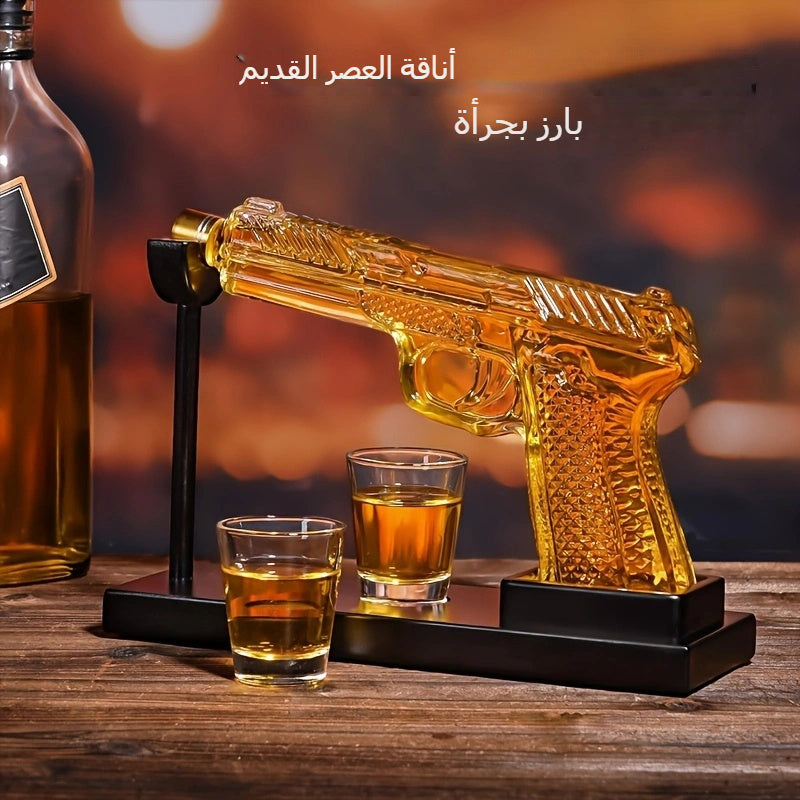 مجموعة فريدة من نوعها: ديكانتر ويسكي فاخر 8 أونصة مع 2 كأس شوت، مجموعة ديكانتر نبيذ، موزع مشروبات لتيكيلا وفودكا، هدية عيد الميلاد أو الذكرى السنوية أو عيد الميلاد للرجال، الأب، الحبيب، الزوج، ديكورات بار المنزل