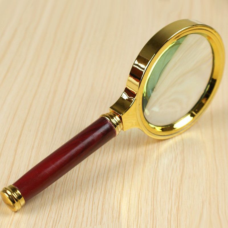 1pc Metal Magnifying Glass, 50x High Definition Handheld Loupe for Reading, Science Experiments, Sunlight Fire Starting & Jewelry/Insects/Plant Observation