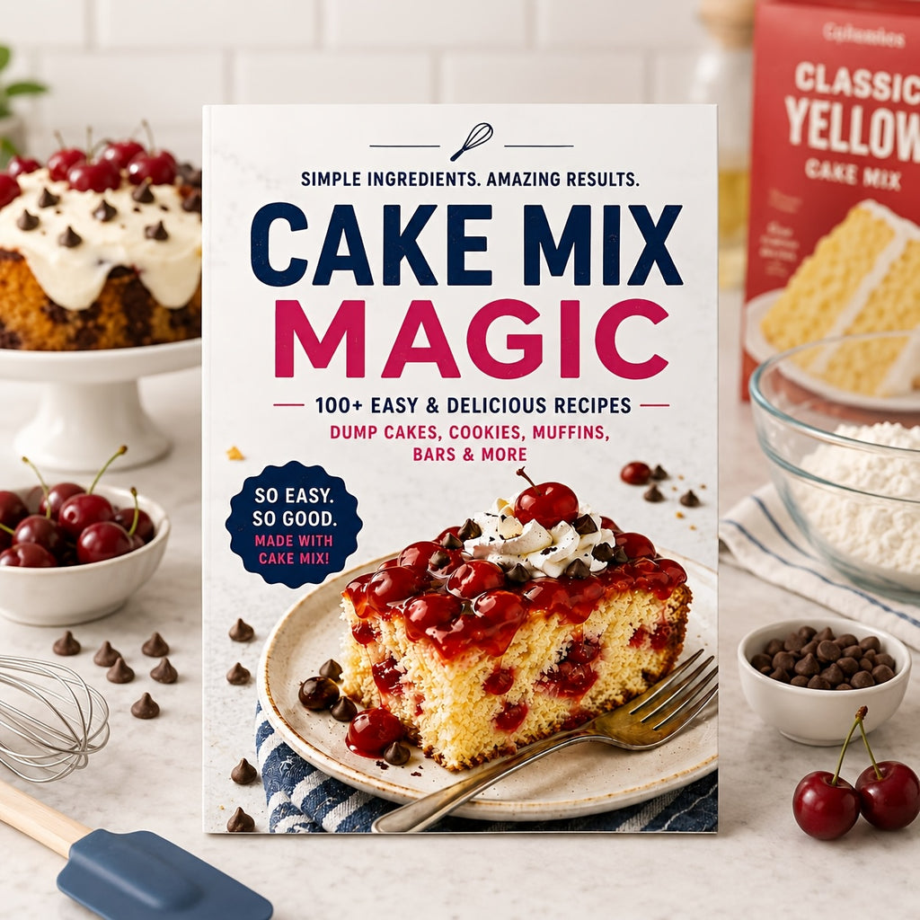 Simple Ingredients, Amazing Results! The Magic of Cake Mix. Over 100 Easy And Delicious Recipes Including Cakes, Cookies, Muffins, Bars And More. Simple to Make And Incredibly Tasty! Create Wonderful Treats Effortlessly with Cake Mix!