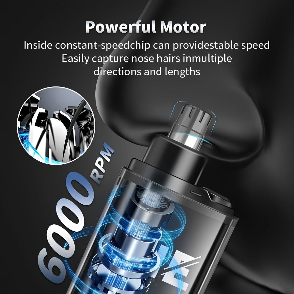 Portable Mini Electric Nose Hair Trimmer-unisex, LED Power Display, USB Rechargeable Ear, Nose and Eyebrow Trimmer, Efficient Blade, Suitable for Trimming Facial Eyebrows, Nose and Ear Body Hair, Easy to Carry and Use Outside, Gift for Men