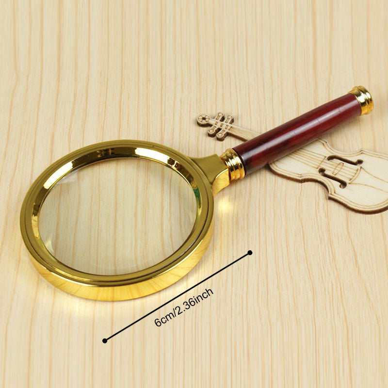 1pc Metal Magnifying Glass, 50x High Definition Handheld Loupe for Reading, Science Experiments, Sunlight Fire Starting & Jewelry/Insects/Plant Observation