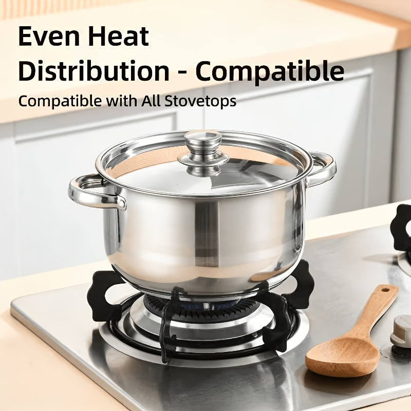 13pcs Stainless Steel Cookware Set, 5 Pots+5 Lids+3 Felt Protectors.Premium Stainless Steel with Elegant Golden Handles, Polished Finish, Non Stick Pot, Stylish, Durable, Suitable for Soup, Hot Pot, Seafood Soup, Compatible with Gas& Induction Stoves