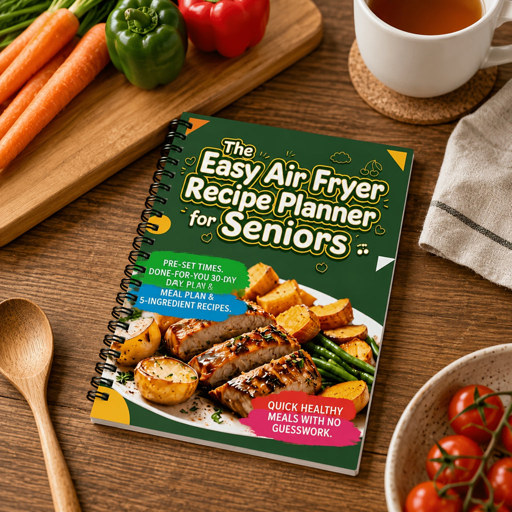 A5 Air Fryer Cookbook for Middle-Aged And Seniors, Easy Ingredients for Quick Cooking, Beginner-Friendly And Easy to Operate, Monthly Meal Planning And Cooking Time Reference, Effortlessly Creating Healthy Home-Style Cuisine