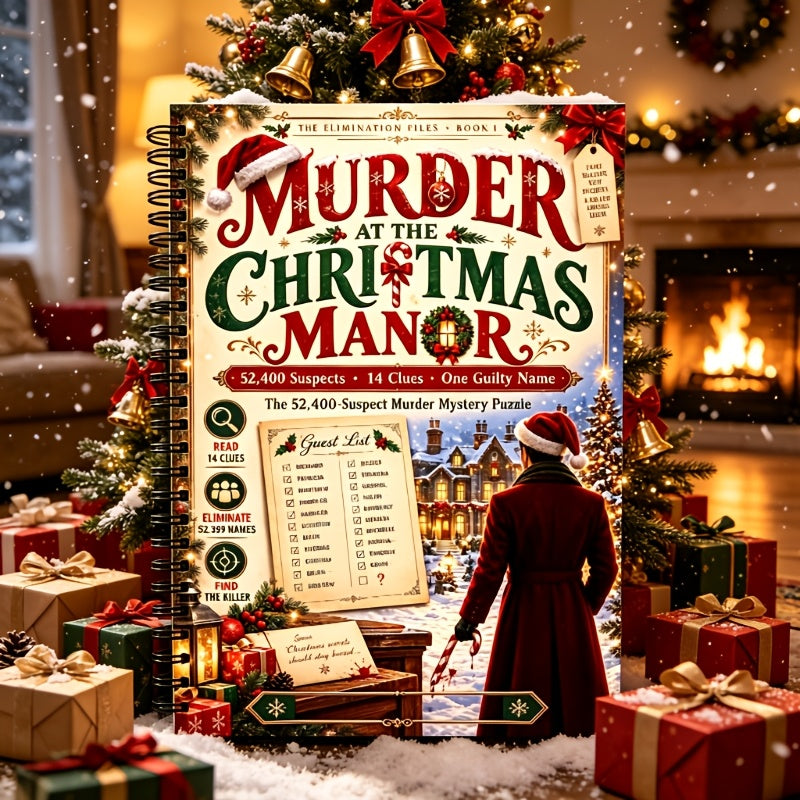 New Detective Puzzle Game: "Mysterious Incident at the Christmas Manor," Featuring a List of 52,400 Names and 14 Clues, Waiting for You to Uncover the Final Mystery! A Christmas Gift, Perfect for Yourself and Friends