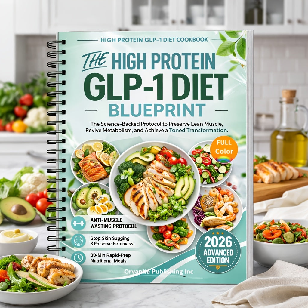 High Protein GLP-1 Diet Cookbook 2026: Anti-Muscle Loss & Gut-Friendly Protocol, Stop Skin Sagging, Revive Metabolism, Easy 30-Min High Protein Meals for Beginners, Spiral Bound Lays Flat