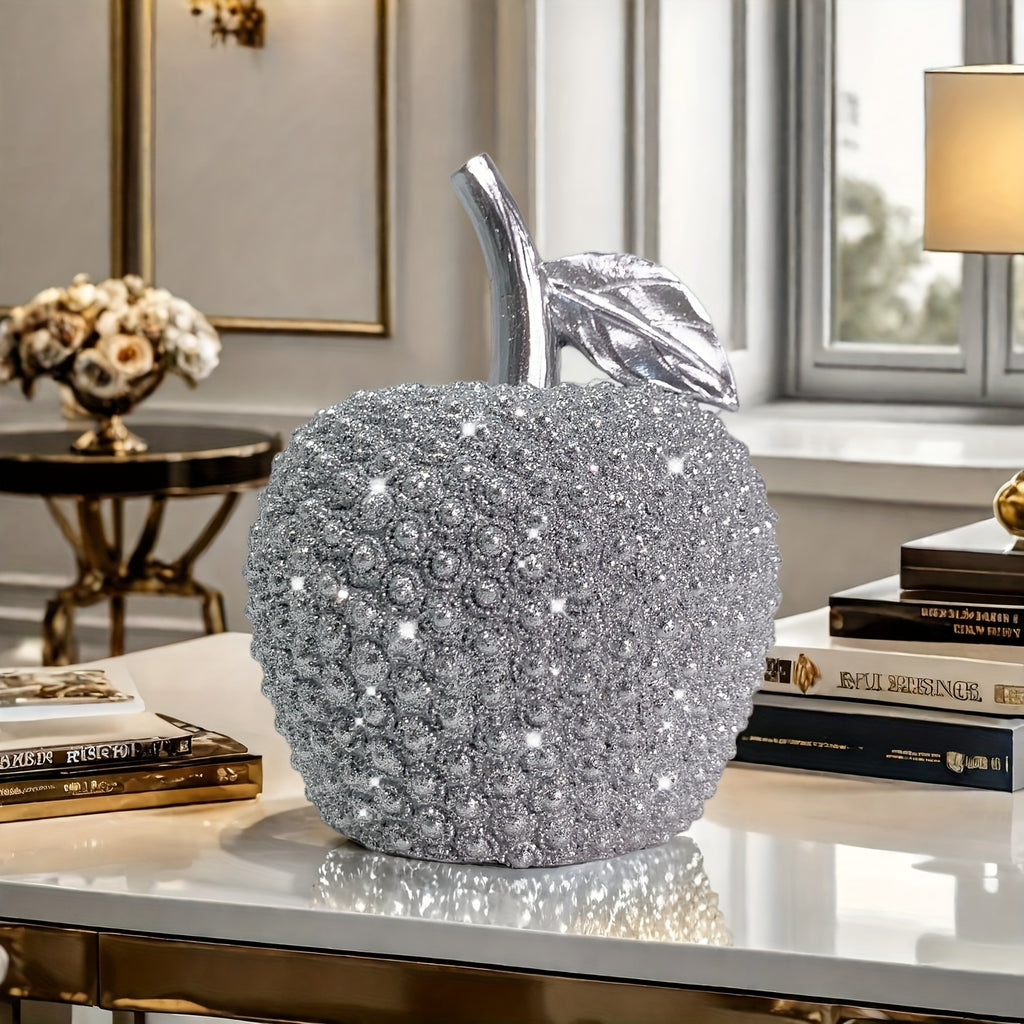 Collectible Figurines ，1pc Modern Classic Apple Statue Figurine - Elegant Beaded Resin Decor for, Birthday & Holiday Gift (for Valentine's Day, New Year, Thanksgiving) - Luxury Tabletop or Shelf Decoration, No / Required, Fantasy