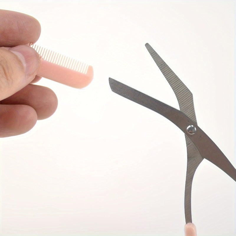 1. Stainless Steel Color Random Built-in Eyebrow Comb Scissors, Designed Specifically for Women, Precise and User-friendly, Made of Durable Materials, Are Ideal Beauty Tools and Excellent Gifts for Makeup Enthusiasts