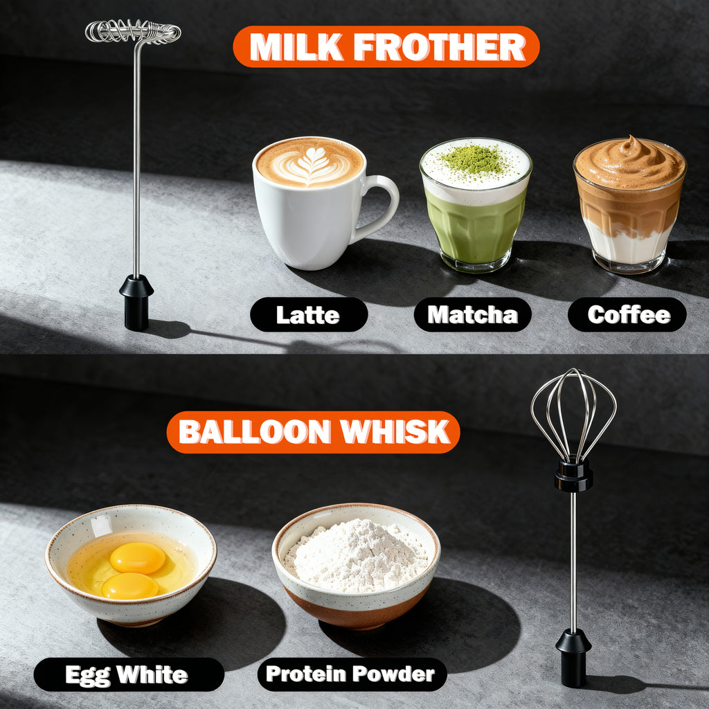 3-Speed Adjustable Rechargeable Milk Frother - 304 Stainless Steel Handheld Electric Foam Maker, Large Battery USB Charging Drink Mixer, Multi-Use Milk & Egg Beater for Coffee, Latte, Matcha, Portable Whisk for Daily & Travel, Ideal Christmas Gifts