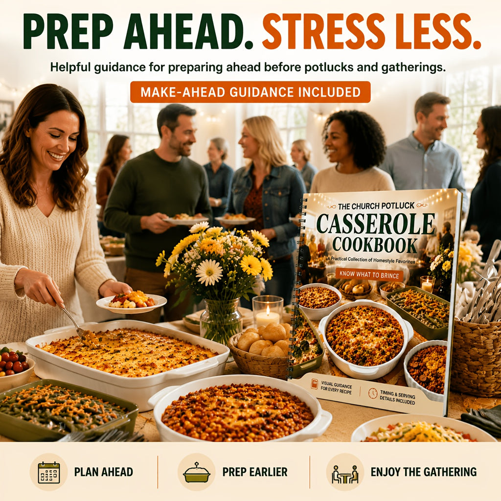 The Church Potluck Casserole Cookbook, A Practical Collection of Homestyle Favorites, Visual Guidance for Every Recipe with Timing & Serving Details