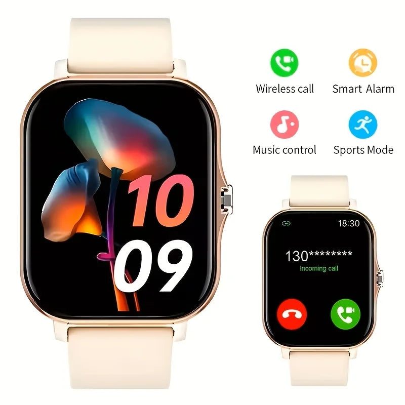 HOT Sports Smart Watch, 1.83-Inch Full Touch Screen Display Information, Answering Calls Smart Watch, 100+ Sports Modes, Fitness Pedometer, Message Reminder, Weather Forecast, Remote Photo, Wireless Music Playback, Replaceable Wallpaper