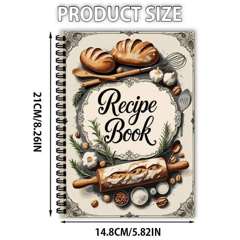 A5 Blank Recipe Book - Personalized Planner for Cooking Enthusiasts, DIY Meal Plans & Family Cookbooks, Paper Material