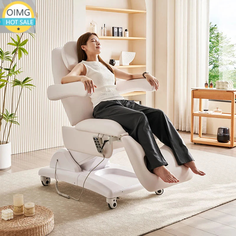 Gynecological Examination Table Electric Hydraulic Adjustable Medical Exam Bed for Clinic Hospital PU Leather Top Bed