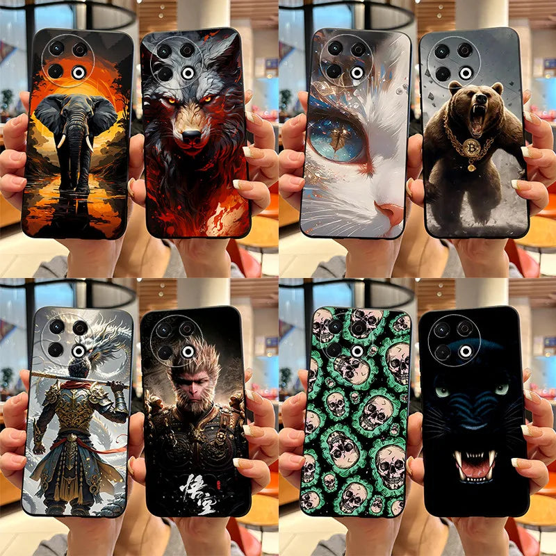 For Tecno Spark 30 Pro Case Black Myth Wukong Painted Phone Cases For Tecno Spark 30Pro 4G KL7 Back Cover Soft Slim TPU Fundas