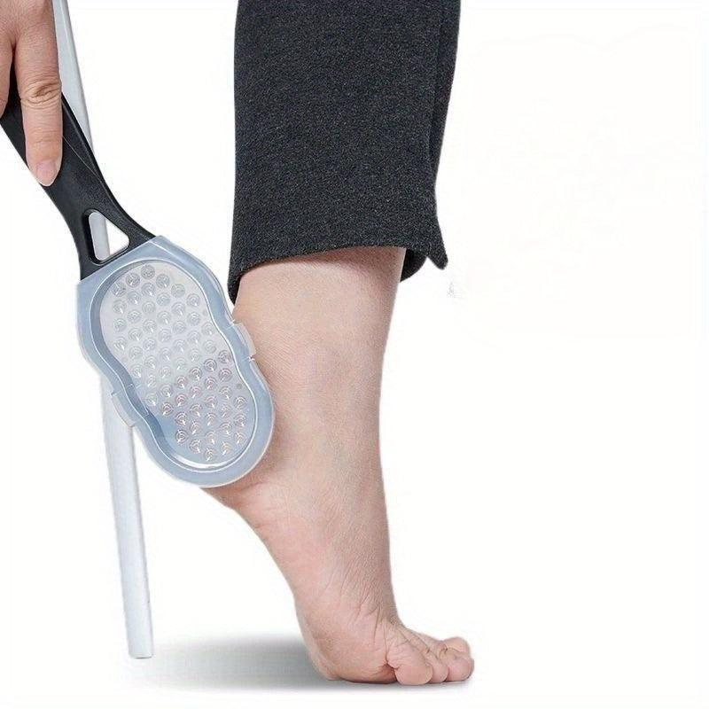 1pc Heavy-Duty Stainless Steel Professional Foot Remover & Foot File - Heavy/Thin Dead Exfoliator with Safety Guard, Handle & Peeler for Cracked Heels, Bunions - Home Pedicure/Epidural-Free Gift, Pedicure Tools for Feet, Faoot Massager