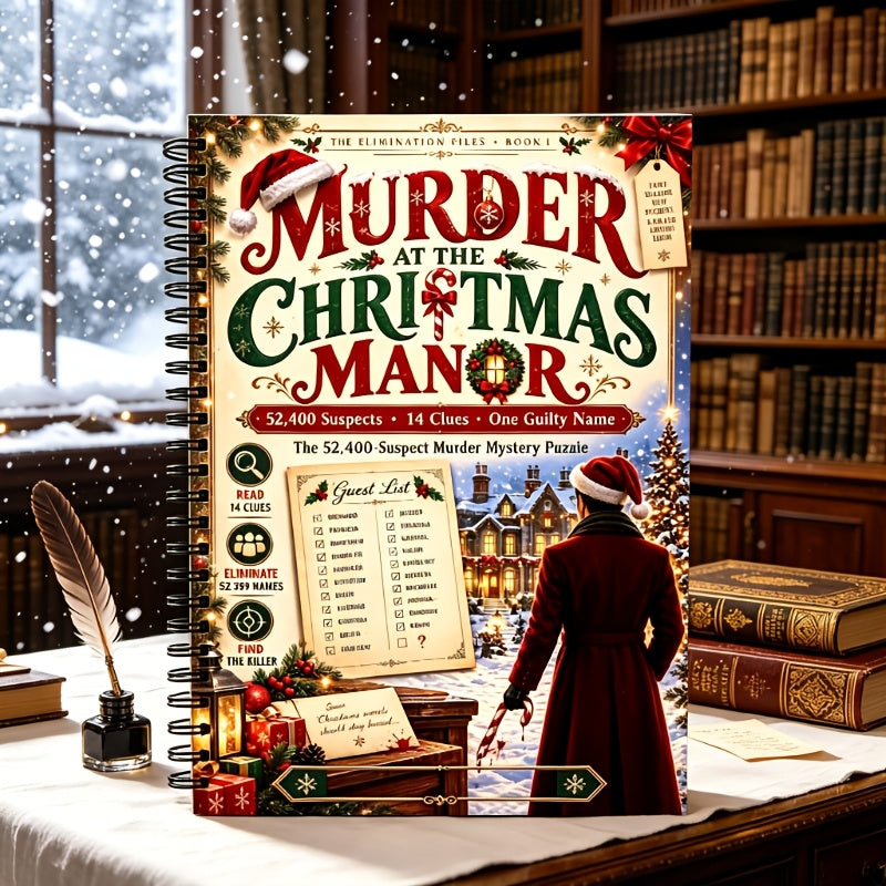 New Detective Puzzle Game: "Mysterious Incident at the Christmas Manor," Featuring a List of 52,400 Names and 14 Clues, Waiting for You to Uncover the Final Mystery! A Christmas Gift, Perfect for Yourself and Friends