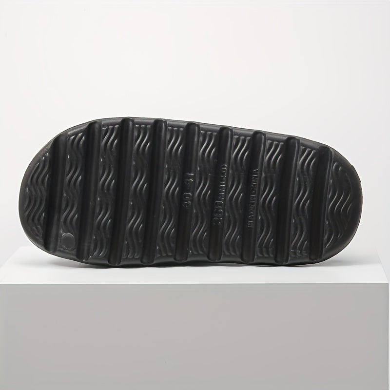 Unisex Soft Slippers, Comfortable Indoor/Outdoor Slides, Non-Slip Tread Design, Fashionable Footwear