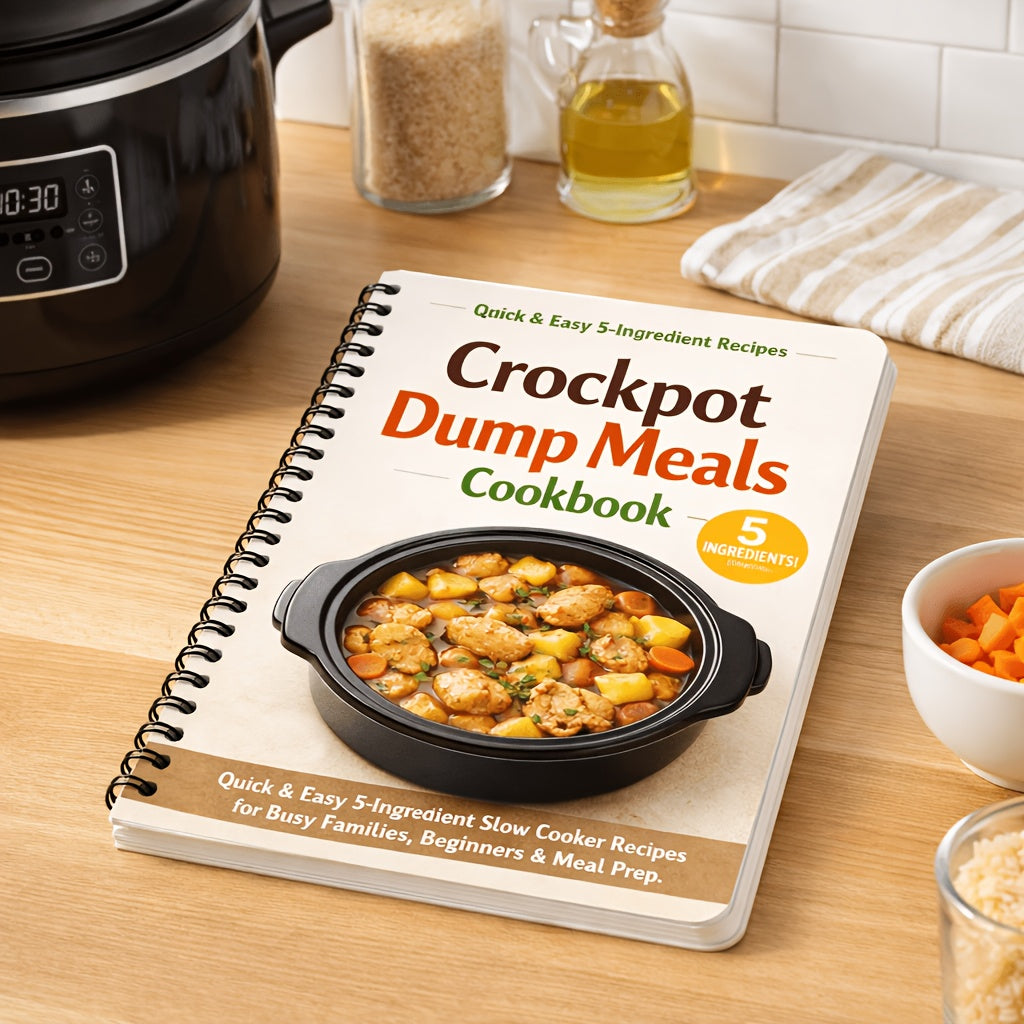 Crockpot Dump Meals Cookbook Quick & Easy 5-Ingredient Slow Cooker Recipes for Busy Families, Beginners & Meal Prep