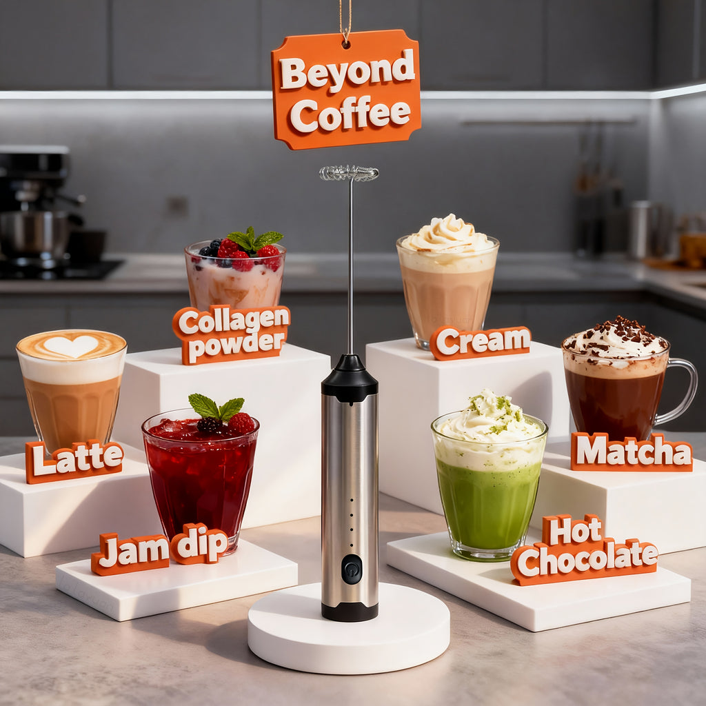3-Speed Adjustable Rechargeable Milk Frother - 304 Stainless Steel Handheld Electric Foam Maker, Large Battery USB Charging Drink Mixer, Multi-Use Milk & Egg Beater for Coffee, Latte, Matcha, Portable Whisk for Daily & Travel, Ideal Christmas Gifts