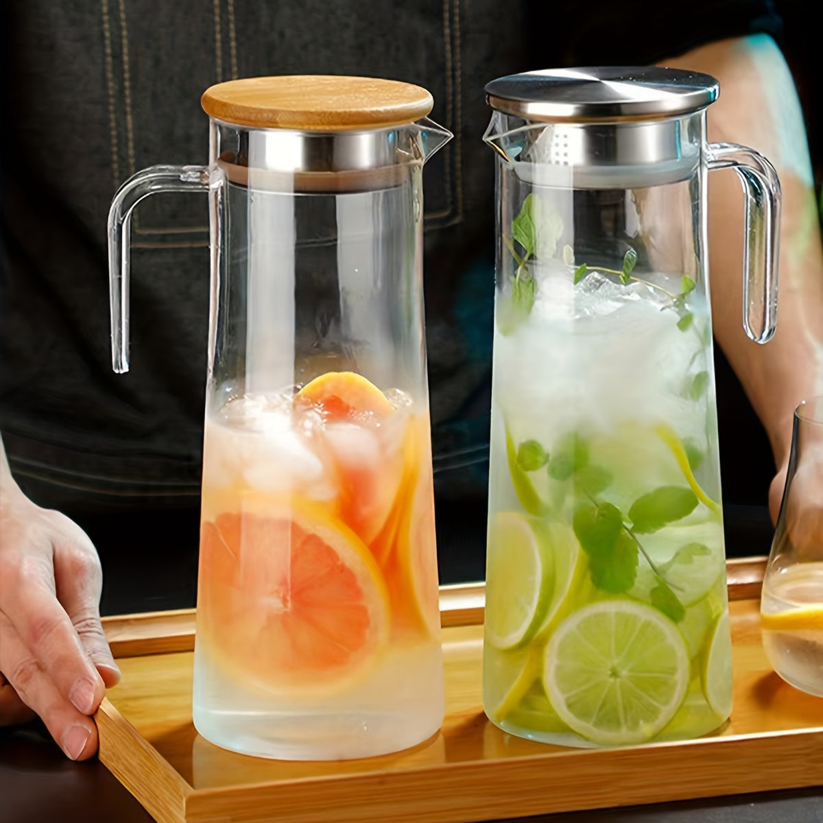 1pc Beverage Chilling Bucket, Cooler Jug, Large Capacity Water Bottle, Party Supplies, Freezer Safe, Suitable for Storing Lemonade, Soda