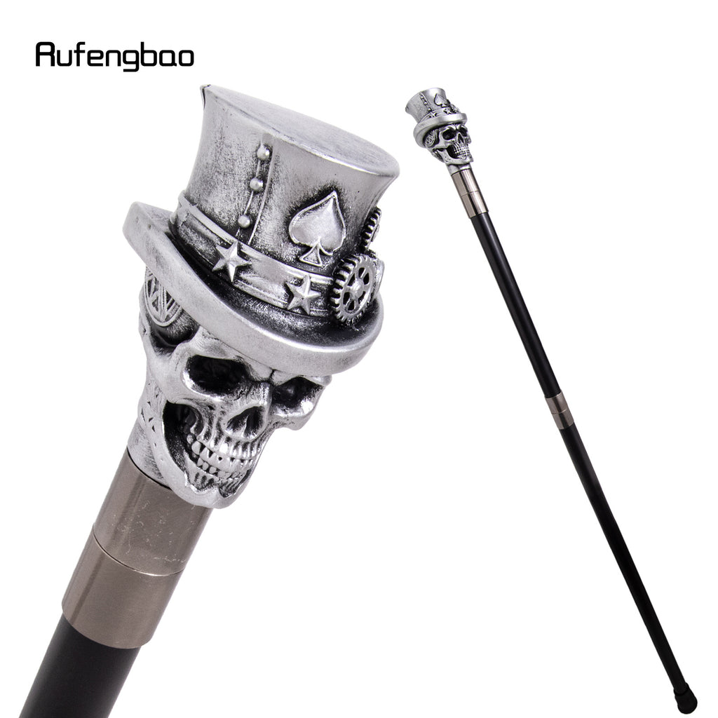 White Hat Gear Love Skull Head Fashion Cane Decorative Cane Halloween Cosplay Parties, for Cosplay & Party 36.61inch