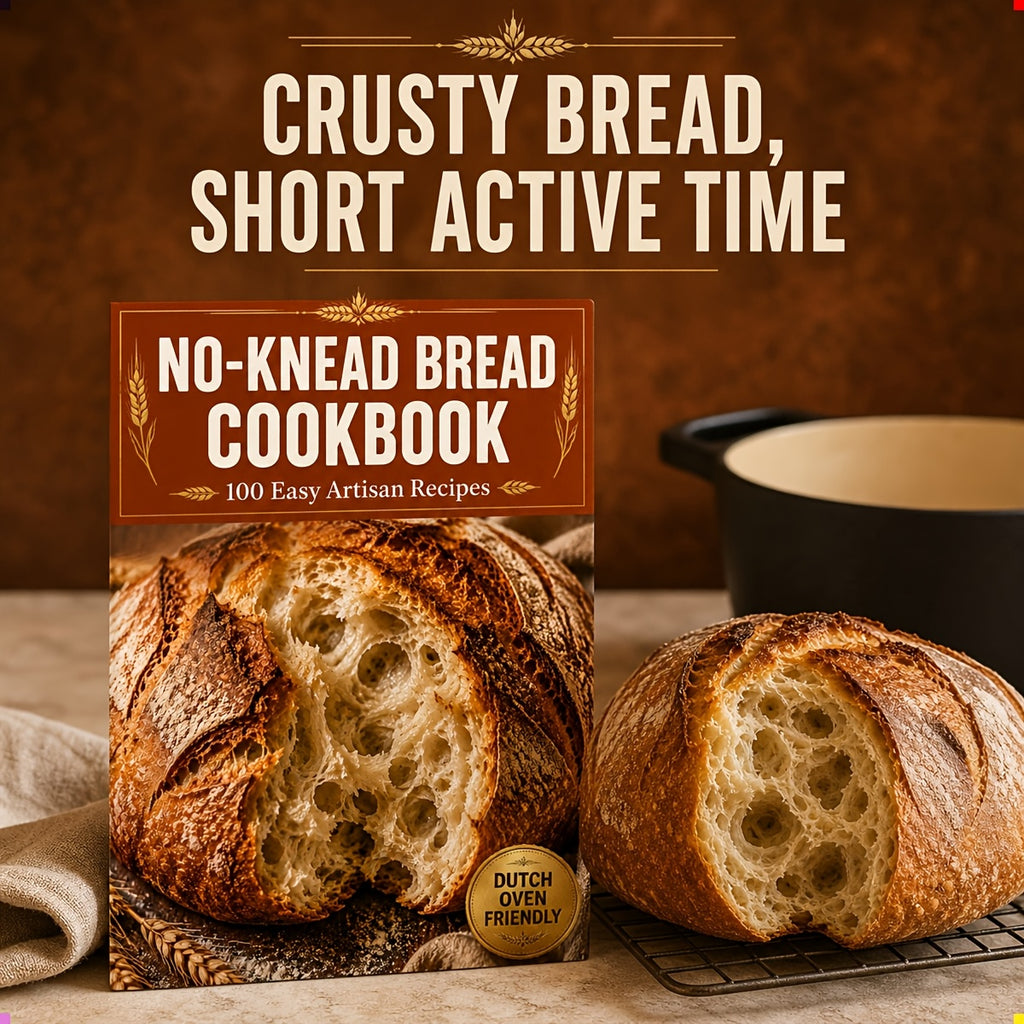 No-Knead Bread Cookbook: 100 Easy Artisan Recipes, Full-Color, Dutch Oven Friendly