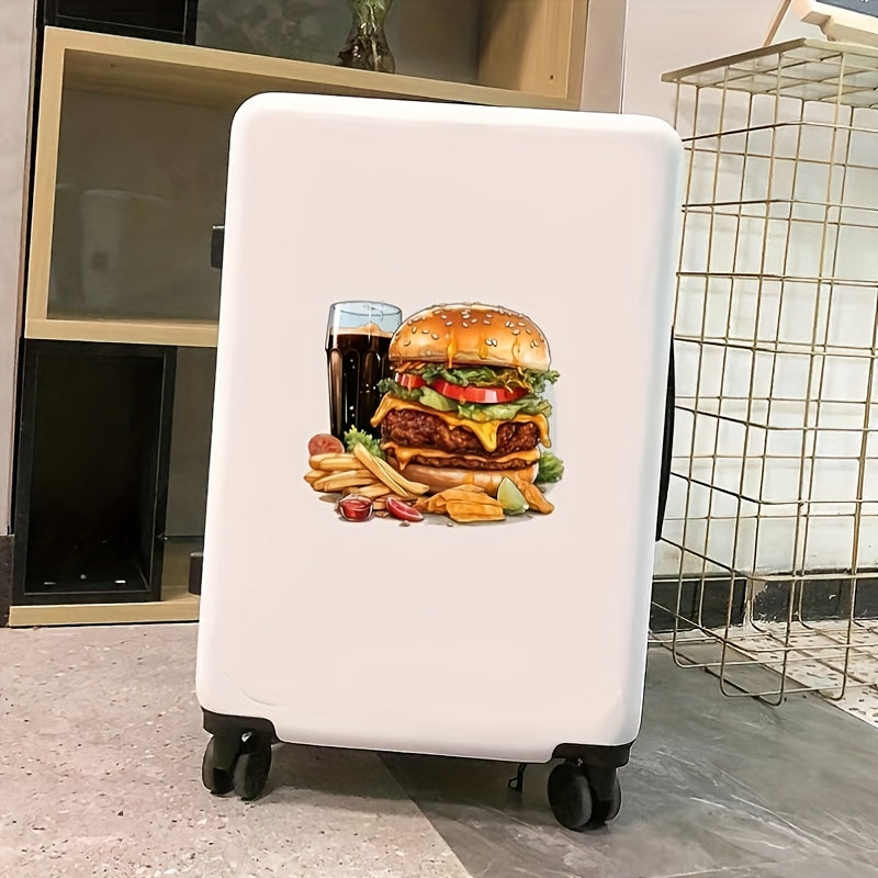 Delicious Burger & Fries Combo - Vinyl Car Decal Sticker, Perfect For Laptops, Water Bottles, Skateboards & More - Durable & Easy Apply