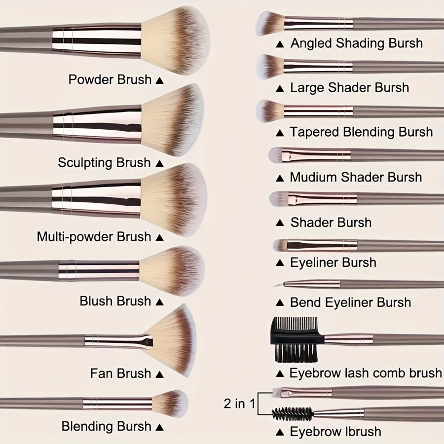Valentine'S Day Makeup Brush Set, Facial Brushes, Blush Brush, Powder Brush, Contour Brush, Eyeshadow Brush, Blending Brush, Full Set of Makeup Brushes, Multifunctional Kit