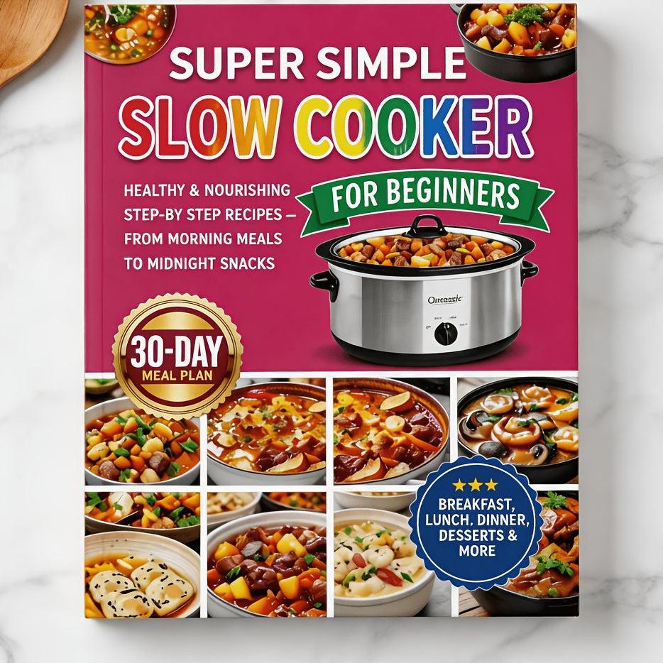 Super Simple Slow Cooker for Beginners: Healthy & Nourishing Step-by-Step Recipes — From Morning Meals to Midnight Snacks (Breakfast, Lunch, Dinner, Desserts & More)