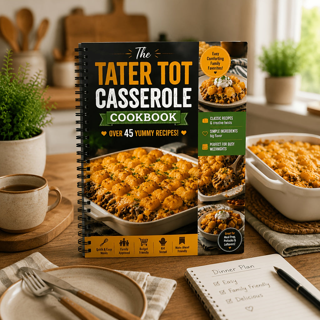 The Tater Tot Casserole Cookbook: Over 45 Yummy Recipes for Quick, Family-Friendly Comfort Meals
