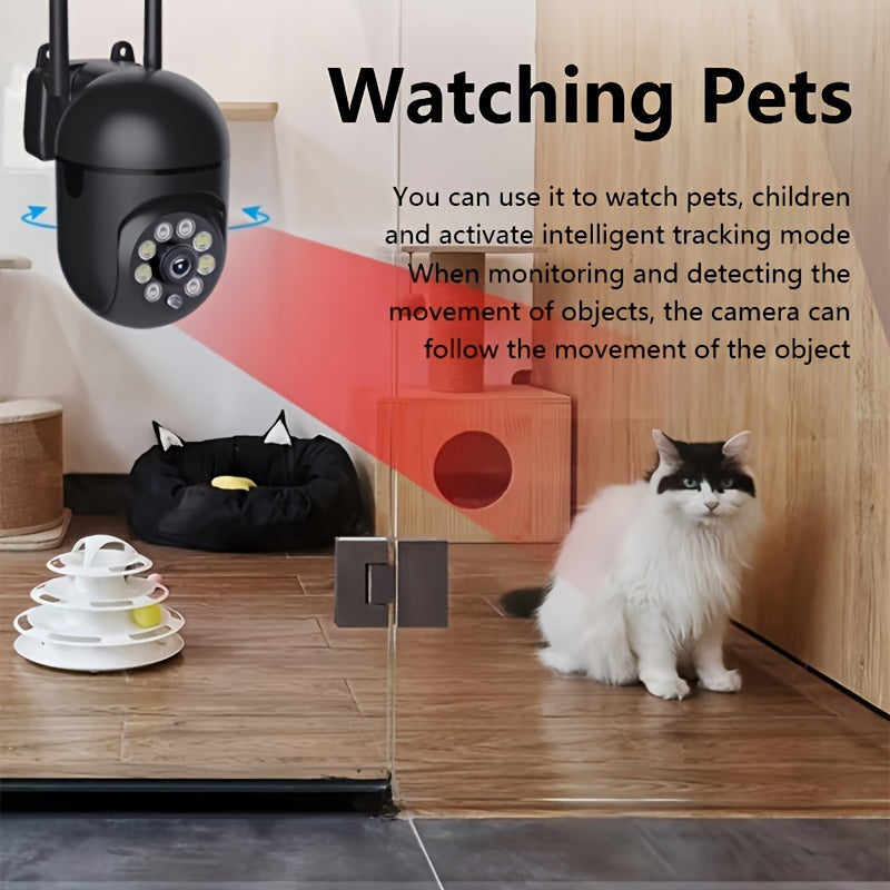 9.3 360° Panoramic Smart WiFi Security Camera - 1080P HD, Dual-Lens Indoor Wireless Camera with Night Vision, Panning/Tilting, Two-Way Audio, Pet Motion Tracking, Indoor Security Camera | Modern Security Camera | Durable Build Quality, Indoor Camera